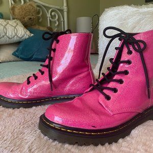 Pink sparkly Dr Martens boots - US Size 9